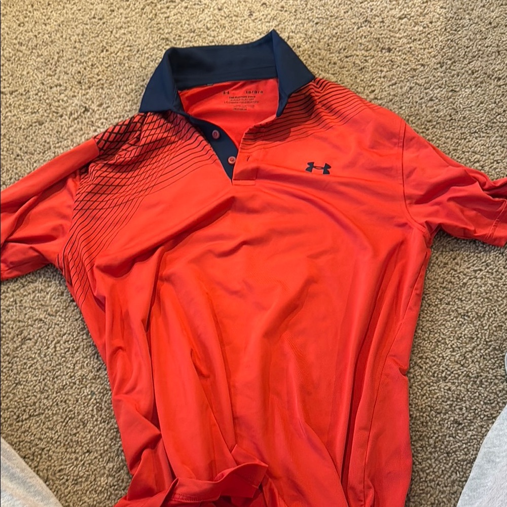Under Armour Red Performance Polo Shirt